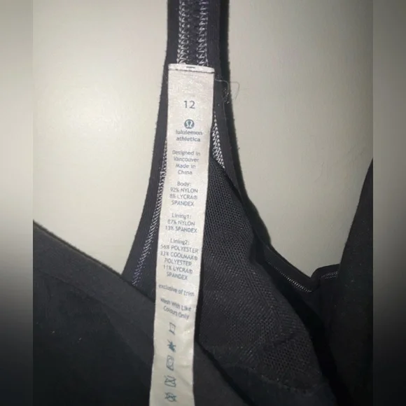 Lululemon Black Strappy Tank Top - Picture 2 of 2